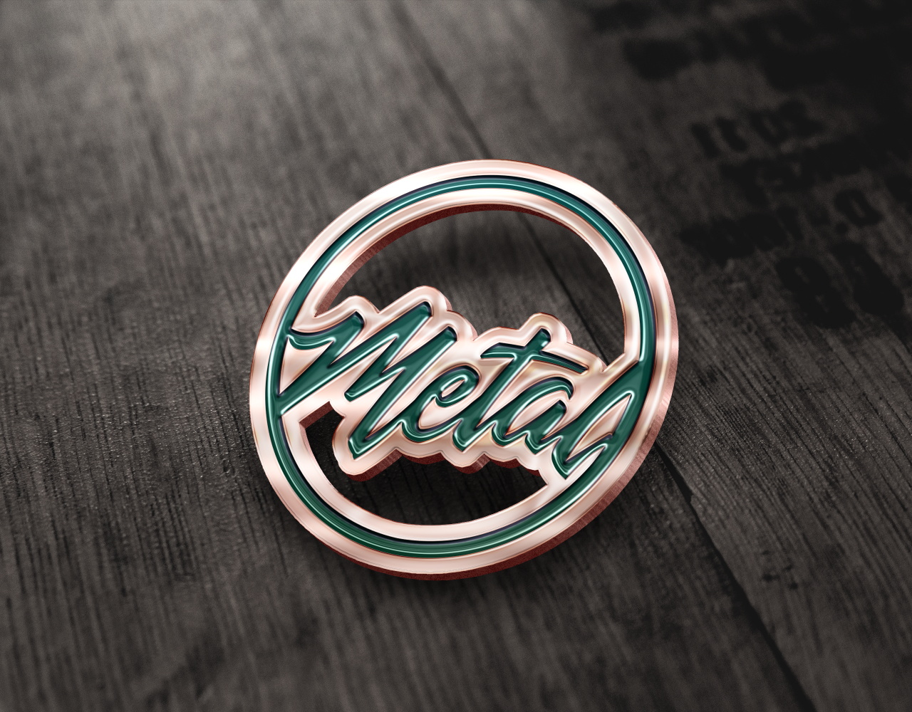 9款大气厚重纯金属镂空3D特效字Logo样机 第98期