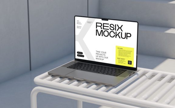 现代极简品牌VI手机电脑帆布袋文创信封样机