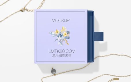 紫色抽屉式小首饰纸盒样机