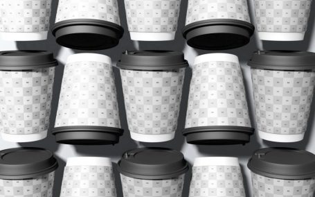 咖啡奶茶饮品外卖纸杯小杯包装样机