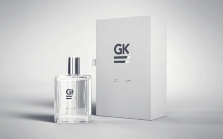 高端化妆品品牌香水玻璃瓶包装盒样机