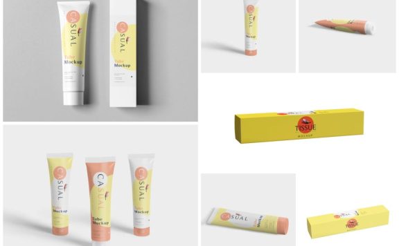 牙膏护手霜洗面奶软管包装盒样机