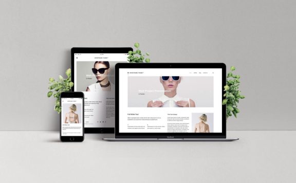 响应式MacBook, iPad和iPhone网页设计展示样机