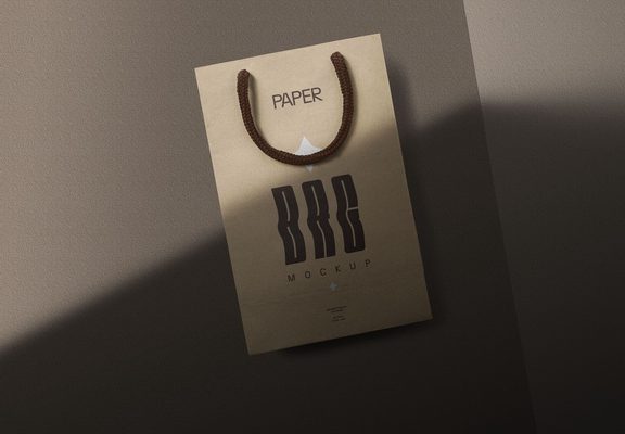 质感光影纸袋包装袋礼品袋手提袋购物袋样机