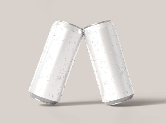 饮料汽水可乐易拉罐气泡水珠啤酒罐子样机