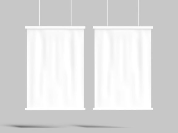 A3悬挂宣传海报吊绳广告布样机