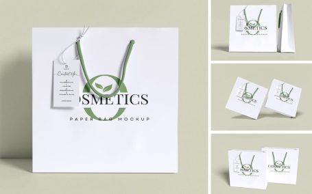 超绝好用简约的纸袋 PSD 模型样机