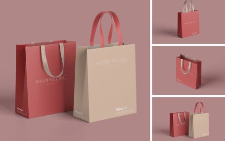 简约购物袋PSD样机模型素材