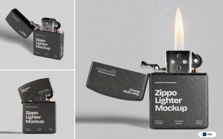 高分辨率复古打火机样机素材