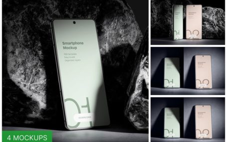 逼真的Google Pixel屏幕PSD样机模型