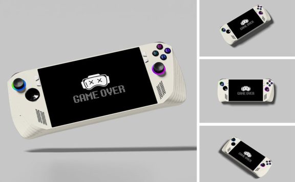 高级感Win掌机游戏机PSD样机模型