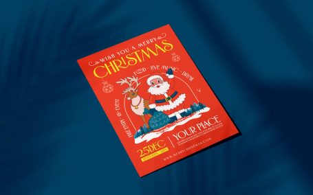 圣诞快乐传单模板海报模板 (PSD)