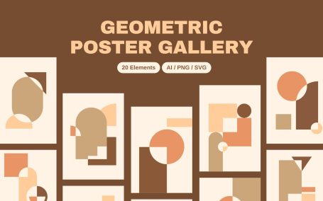 几何海报画廊收藏 (AI,PNG,SVG)