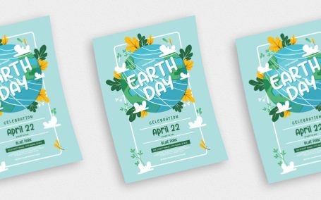 地球日庆祝活动 – 传单、海报和 IG AS (AI,EPS,PSD)