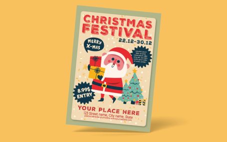 圣诞派对传单 (AI,EPS,PSD)