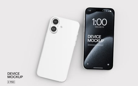 智能手机设备模型样机 (PSD)
