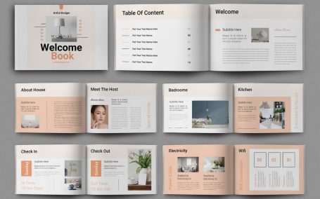 欢迎册布局画册模版 (INDD)