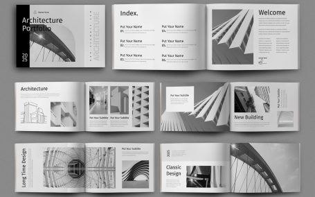 建筑组合设计画册模版 (INDD)