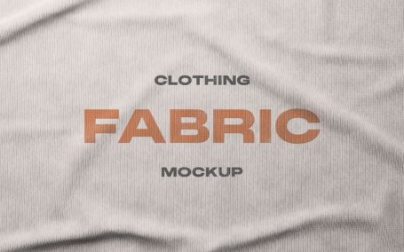 面料徽标LOGO模型样机 (PSD)