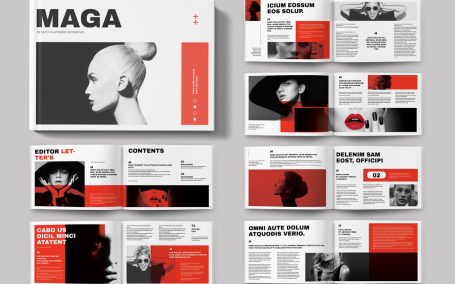 杂志风景画册设计 (INDD)