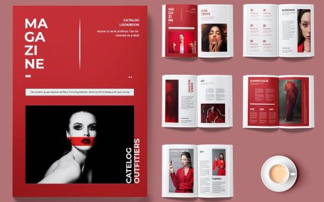 简单的杂志排版设计 (INDD)