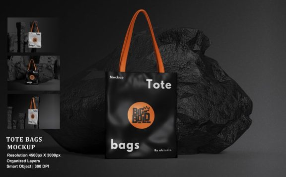 环保袋模型样机 (PSD,PDF)