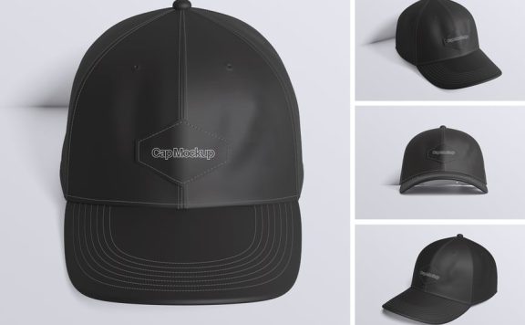 棒球帽模型样机 (PSD,PDF)