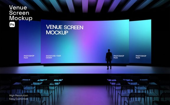 会议场地屏幕模型样机 (PSD)