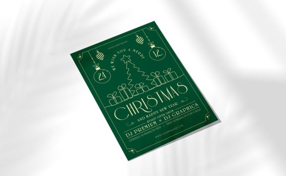 圣诞快乐传单模板海报模板 (PSD)