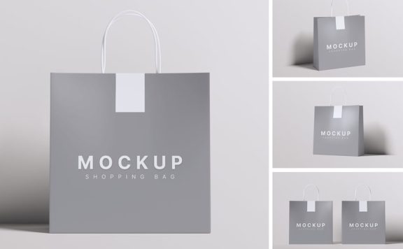 购物袋模型样机 (PSD,PDF)