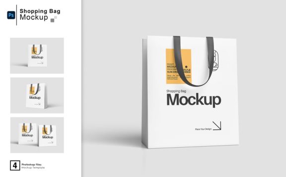 购物袋模型样机 (PSD)