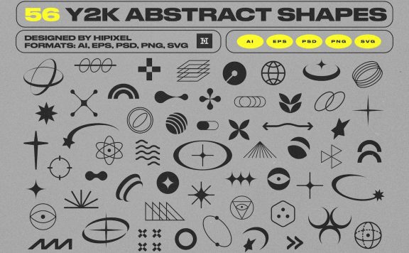 抽象复古形状 (AI,EPS,PNG,PSD,SVG)