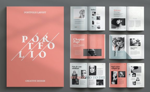 现代作品集模板 (INDD)