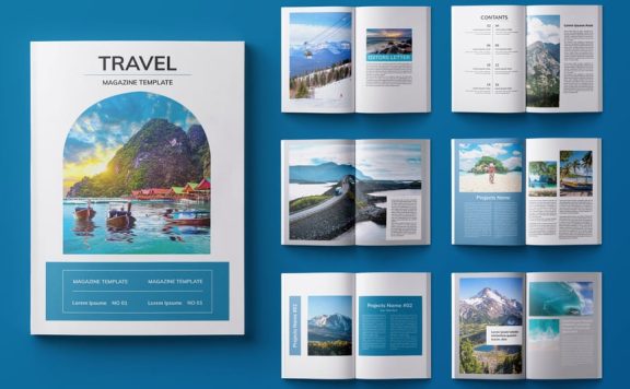 旅游杂志模板 (INDD)