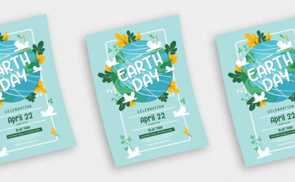 地球日庆祝活动 – 传单、海报和 IG AS (AI,EPS,PSD)