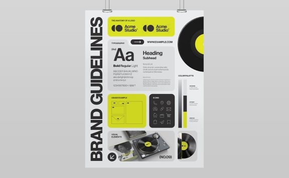 品牌指南海报模板 (AI,EPS,PSD)