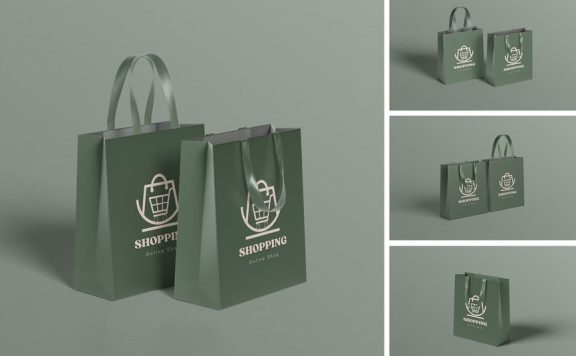 购物袋模型样机 (PSD,PDF)