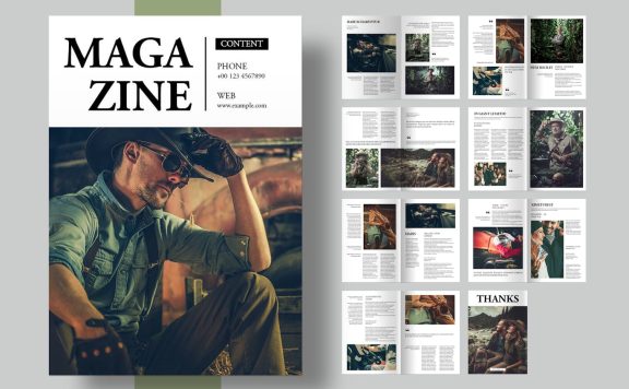 简单的杂志布局 (INDD)