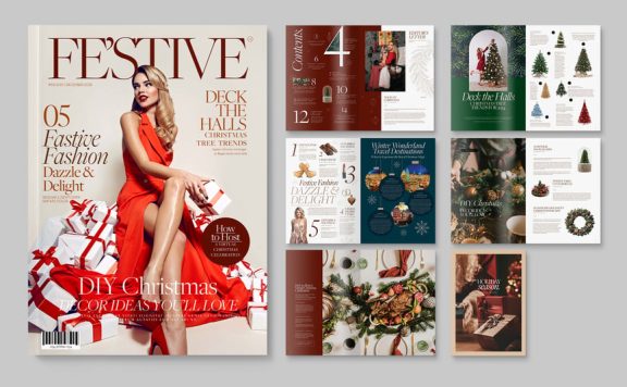 圣诞杂志模板 (INDD)
