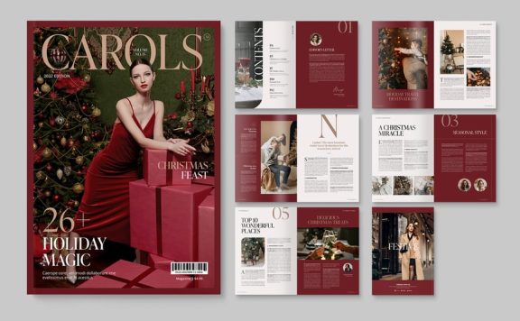 圣诞杂志模板 (INDD)