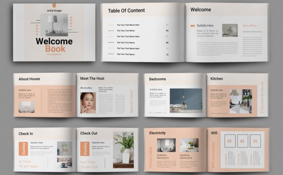 欢迎册布局画册模版 (INDD)