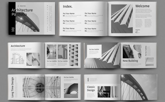 建筑组合设计画册模版 (INDD)