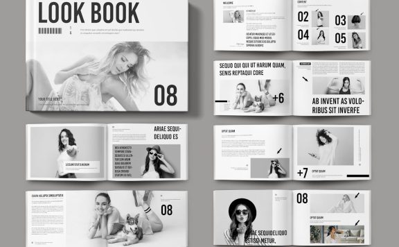 景观书布局横向画册模版 (INDD)