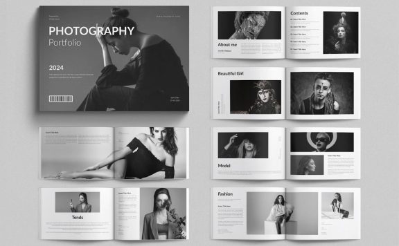 摄影作品集模板风景 (INDD)