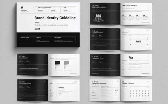 品牌识别指南景观模板 (INDD)