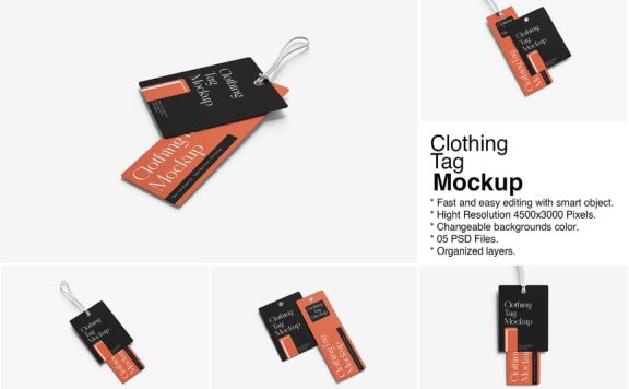 服装标签模型样机 (PSD)
