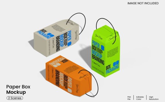 礼品盒模型样机 (PSD)