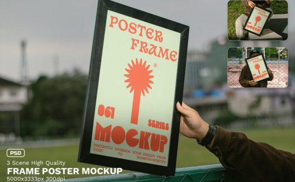 框架海报模型 样机 (PSD)
