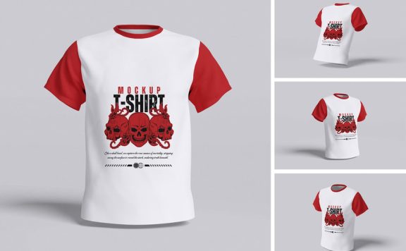 T恤模型样机 (PSD,PDF)