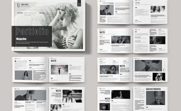 作品集杂志布局景观 (INDD)